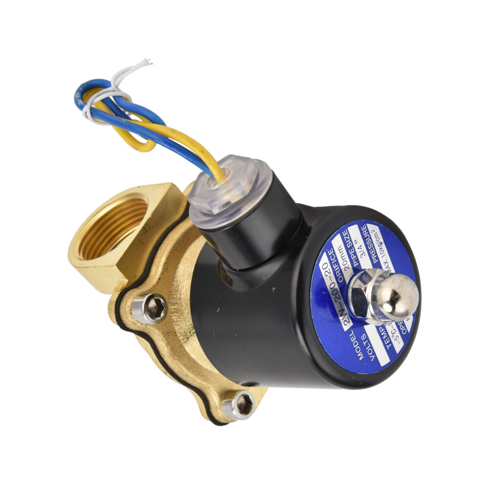 2W-200-20 G3/4In Brass Solenoid Valve, 20Mm, Normally Closed, Ac220v 7891377351580