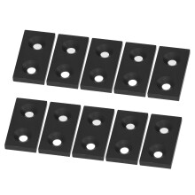 10Pcs Aluminum Profile End Cap 3060 Double Holes Alloy Black Metal Cover