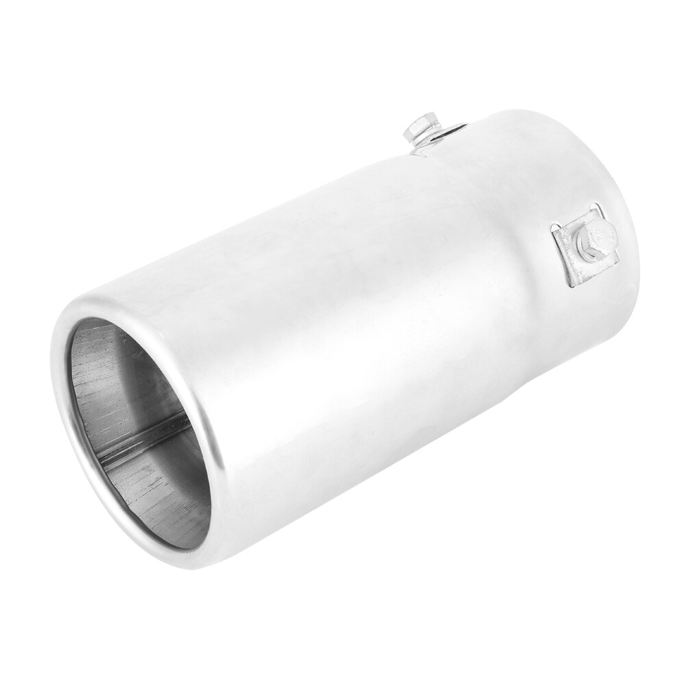 Stainless Steel Exhaust Tip Universal Fit Decorative Design Corrosion Resistance Protective Exhaust Pipe Bolt On Installation Vehicle Stylish Look 9358999004402
