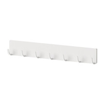 Perchero de pared con imán de acero con recubrimiento en polvo y estante superior con borde elevado. Ganchos para abrigos para uso en varias