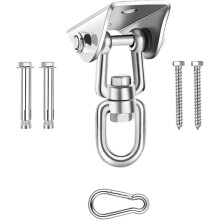 Hammock Hanging Kit for Outdoor Swing, Heavy Duty Corrosion Resistant Stainless Steel Swing Hanger, Easy Installation 360 Rotation Suspension