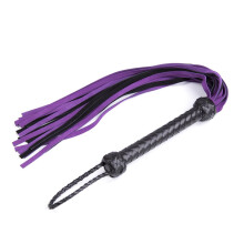 SM Whip Tassel Flogger Purple Leather Whip Couples Spanking Fetish Sex Toy 68cm