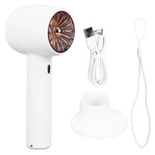 Ventilateur personnel rechargeable par USB à vitesse réglable, avec ventilation puissante, idéal pour les voyages et le camping en plein air.