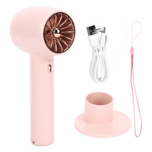 Justerbar hastighedsventilator USB-opladelig personlig ventilator genopladelig håndholdt ventilator med stærk vind til rejser udendørs camping