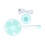 Battery Operated Cooling Device, Motion Sensor LED Light Foldable Mini Fan with Silent Operation Two In One Design for Travel Home Use 1
