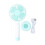 Battery Operated Cooling Device, Motion Sensor LED Light Foldable Mini Fan with Silent Operation Two In One Design for Travel Home Use 2