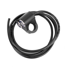 Selbstrückstellender Schalter mit LED-Beleuchtung für Motorräder, manueller Ein-/Ausschalter, universell kompatibel mit 22-mm-Lenkern,