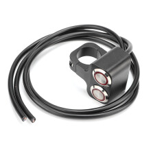 Universele motorfietsstuurschakelaar 22 mm drukknopset van aluminiumlegering, waterbestendig, dubbel bedieningssysteem met LED-verlichting en
