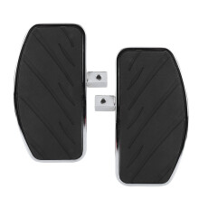 Pedane regolabili per moto, poggiapiedi per pilota e passeggero, poggiapiedi larghi, struttura in acciaio resistente, design antiscivolo, regolazione