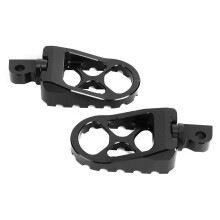 Pedane larghe CNC per Harley Touring, pedane per moto in materiale resistente con design confortevole, denti rimovibili per una presa personalizzata