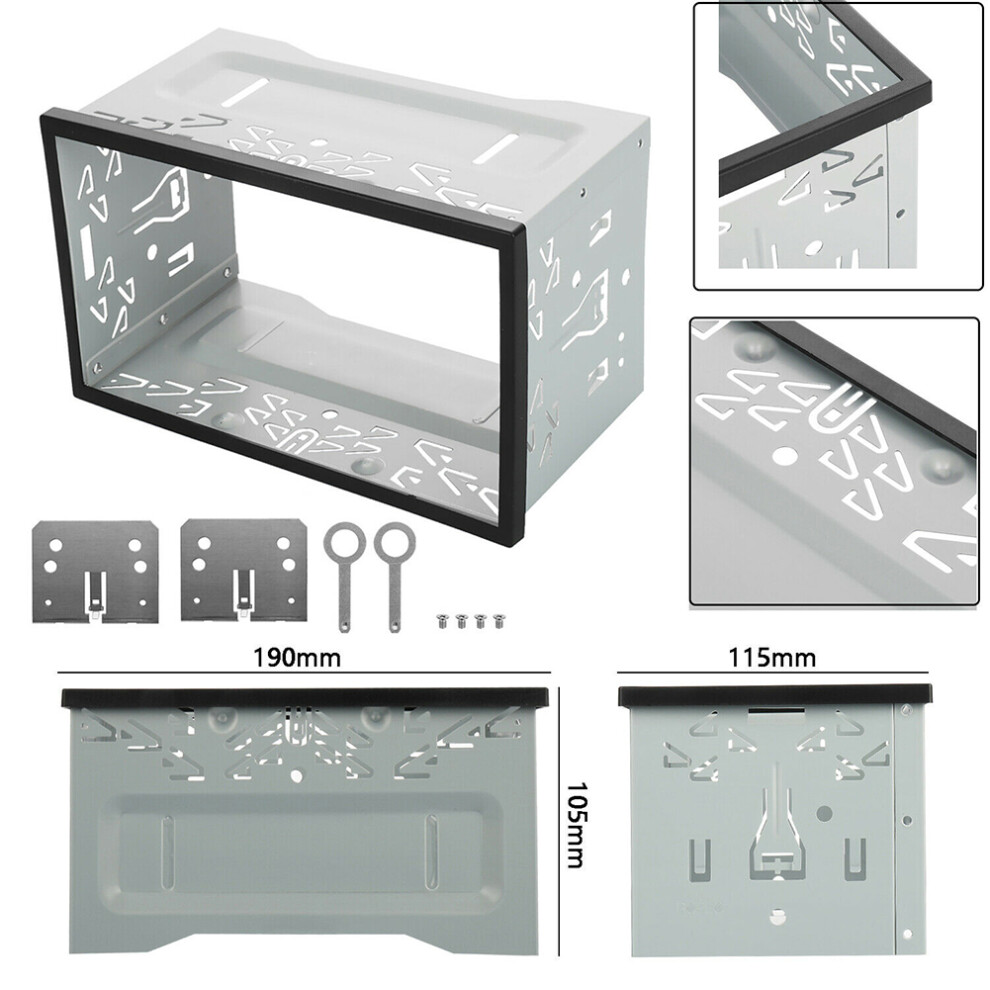 Stereo Install Kit In Dash Mounting Frame Double Din Uni Cage Uni Double Din Install Slot Mounting Metal Fitting Cage For Secure Dashboard 9190834415055