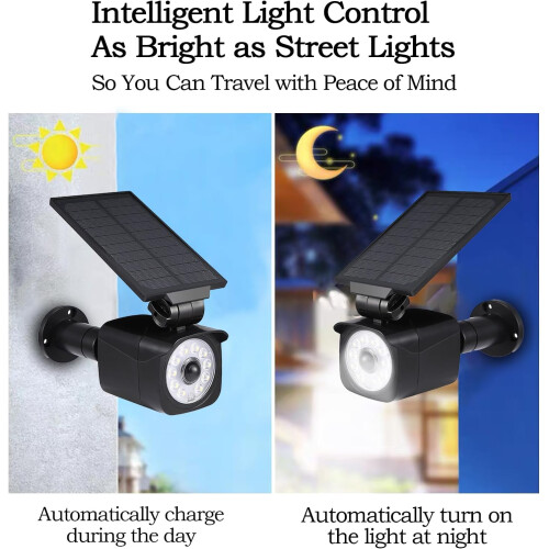 Dummy Camera with Solar Lamp, Motion Sensor, 3 Modes, IP67, LED Bulbs (All in One) 2