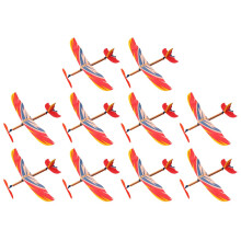 Pack of 10 Aeroplane Model Rubber Band Powered Aircraft Toy for Glider Flying