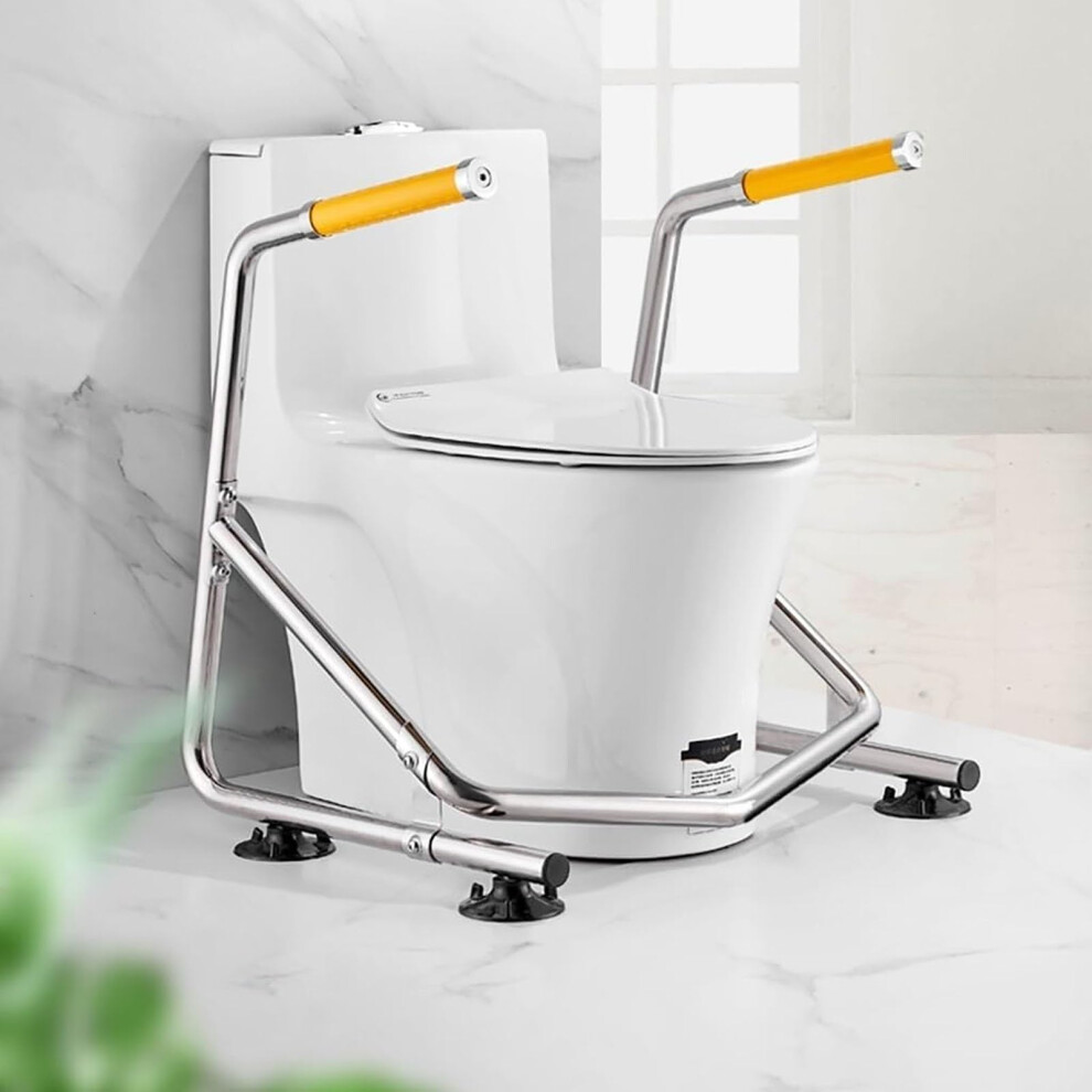 Height  width adjustable toilet handrail, nonslip toilet stand, for elderly, disabled, pregnant women, 330lbs weight capacity.