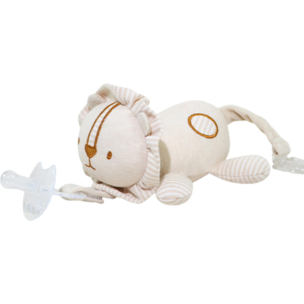 Pacifier Holder Toy, Stuffed Animal Pacifier Clip, SkinFriendly Plush Design, Soft Cute Comfort Grip for Shower or Birthday, Pack of 1 Lion
