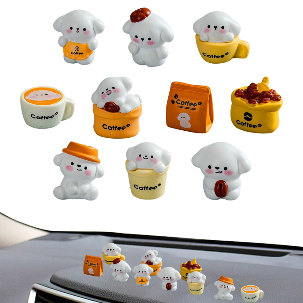 Dashboard Decorations Puppy, Auto Dashboard Dog Ornaments 10 X Canine Figurines, Resin Animal Statues 9365049720892