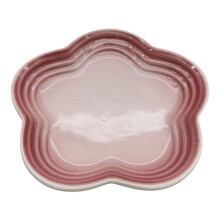 14cm Ceramics Fruit Dish with Elegant Blossoms-light pink