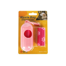 Waste Bags 30Count Poop Bag Rolls With Dispenser, Unscented, Extra Thick, LeakProof, Red, 9 x 13 Inches, 2 Rolls
