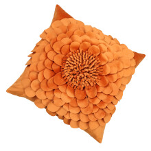 Taie d'oreiller en velours confortable, lavable en-Orange
