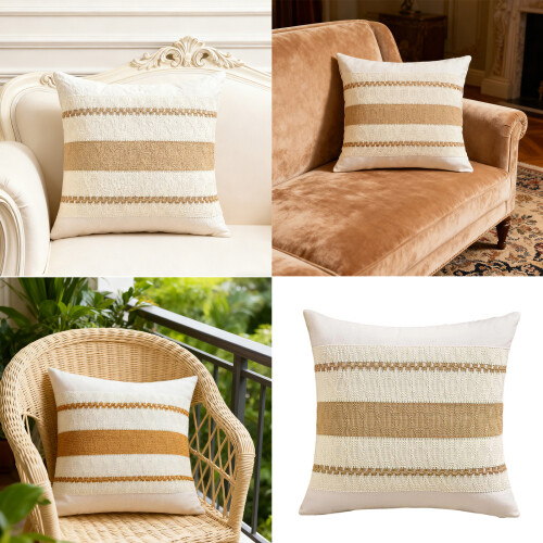 Housse de coussin bohème, plusieurs couleurs-vert clair 45x45cm 2