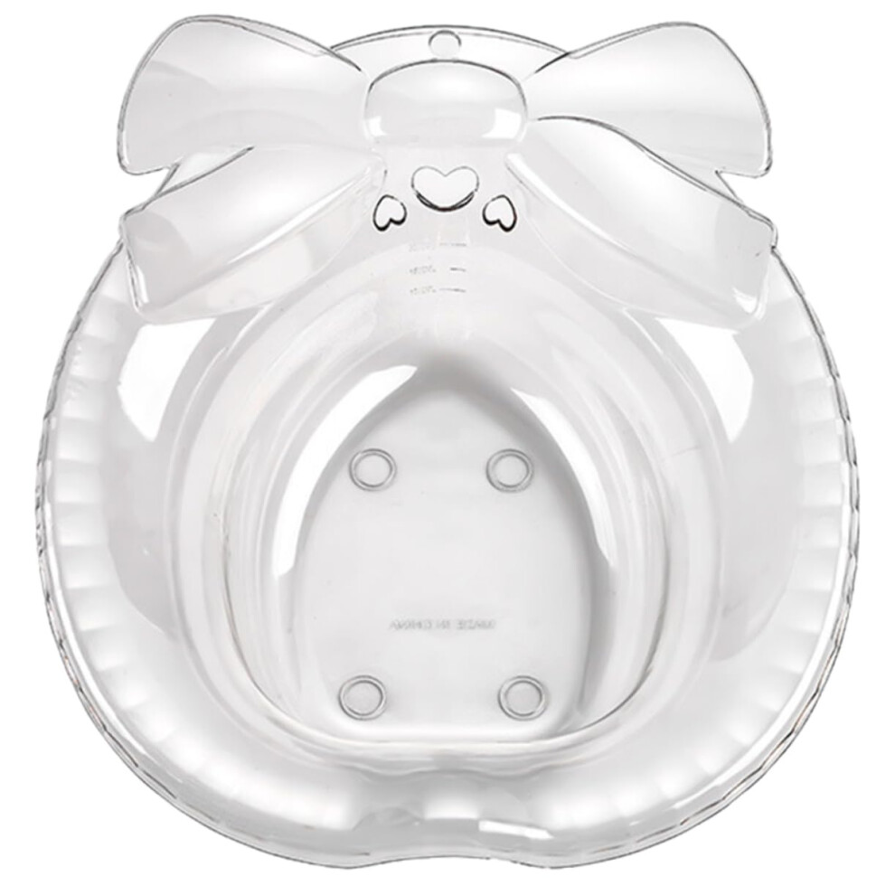 Sitz bath basin for toilet seat for pregnant women, postoperative sitz bath basin care, transparent design for comfortable use.