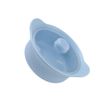 Food Grade Heat Resistant Silicone Steamer 3-blue trumpet