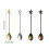 6Pcs Star Shape Coffee Spoon Long Handle Stirring-red patina 2