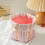 Household Foldable Quilted Bin Space Saving-rosette flowers 5