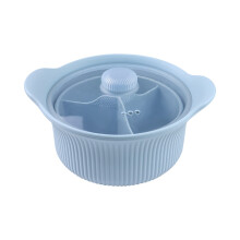 Multifunctional Steamer Bowl Heat Resistant Silicone-blue large