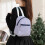 Stylish Striped Bubble Gauche Rucksack Waterproof-light pink 5