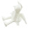 Figurine d'ange articulée, pose assise avec pieds-Blanc 1 1