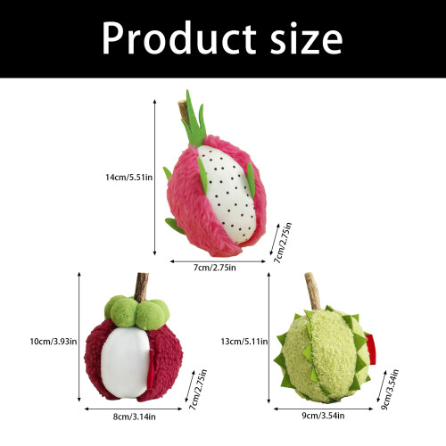 Plush Fruit Cats Chewing Toy For Stimulating Play-pitaya 2