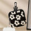 Fashionable Storage Solution For Women's-White flowers on bla 2
