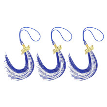 2026 Graduation Tassels With Year Charm Soft Rayon-blue white