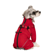 Water Resistant Raincoats Pocket Dog Raincoats Fashion-Red 6XL