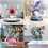 Acrylic Flower Branch Bird Statue Decorative Figurine-type 2 3