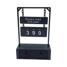 Unique Book Counting Decors With Drawer Reading Companion-Black