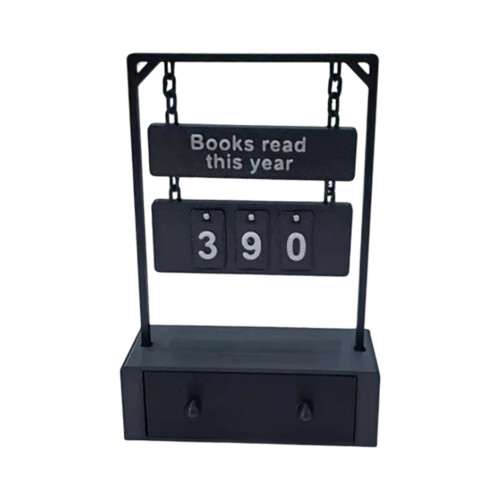 Compacts Reading Progress Tracking Counter With Storage-Black