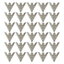 100Pcs Retro A Shape Collar Corner Reinforcement Metal-White