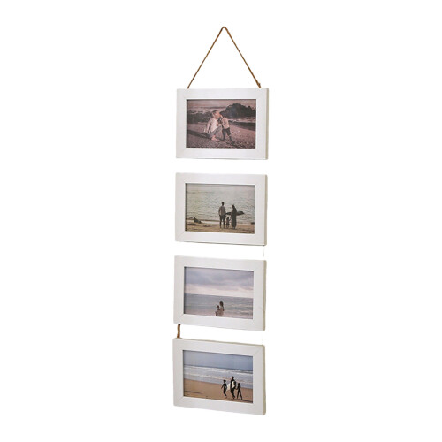 Hanging Collage Picture Frames Set 4Opening Horizontal-White