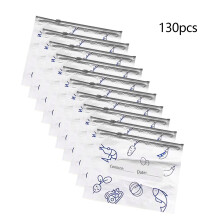Pack of 130 Transportable Food Conservation Bags Aluminum-S
