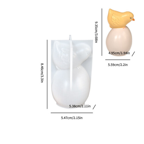 Holiday Silicone Craft Mould Easters Eggs Chick Design Candle-2 2