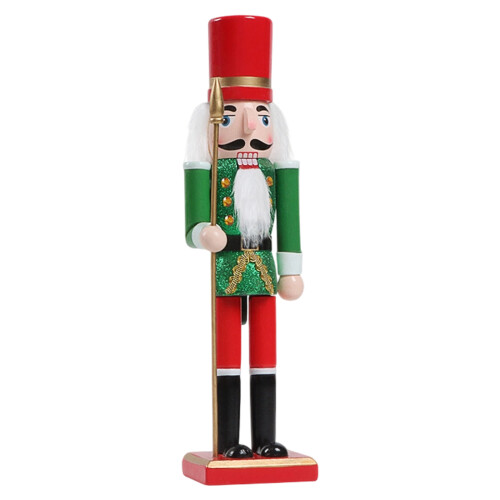 Wooden Nutcrackers Figurine Symbolizing Courage Fun-Spear type