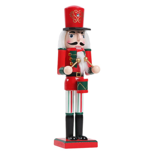 Classical Wooden Nutcrackers Soldier Figurine-Red drum model