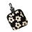 Support compact pour serviettes-Fleurs blanches sur bla 1