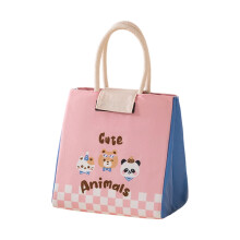 Modische Lunchtasche, auslaufsichere Isolierung,-rosa Tiere
