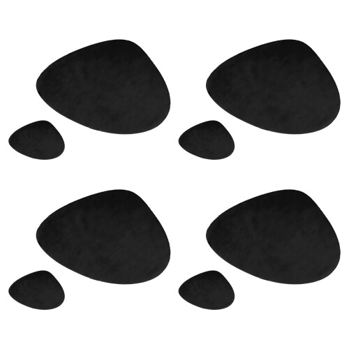 Reversible Heatproof Leather Table Mat Waterproof-black red