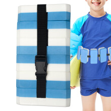 Swim Belts for Kids Adjustable Floating Waist Belt Safety Training Aid For Beginners Blue And White Pool Lake Beach