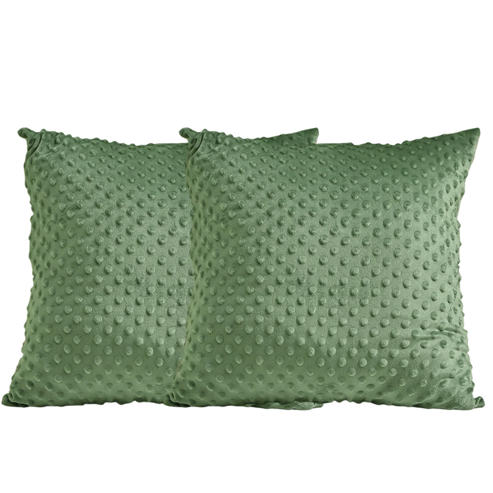 Plush Pillow Slipcover Bean Velours Throw Pillowcase Long-Green