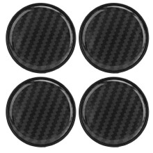 DUR-fälgkåpor för bilfälgar, snäppbara centrumkåpor, 54 mm ytterdiameter med rostfri ABS-plastkonstruktion, kolfibermodell, UV